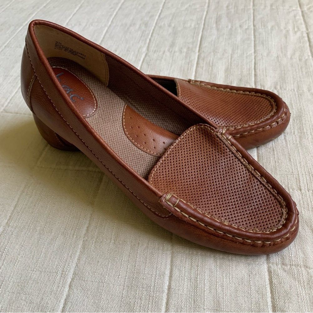 BOC Brown Leather Loafers Size 8